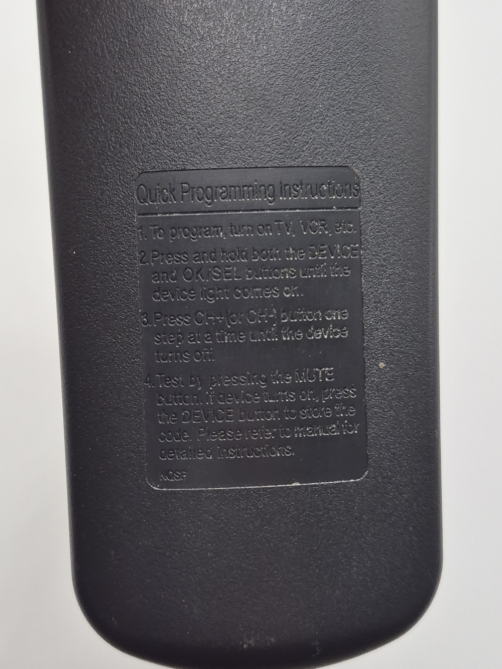 Spectrum Universal Big Button Glow In Dark Remote Control (Model UR3-SR3S-TWC) - Picture 8 of 8